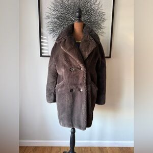 BCBGMaxAzria Charcoal Teddy Jacket